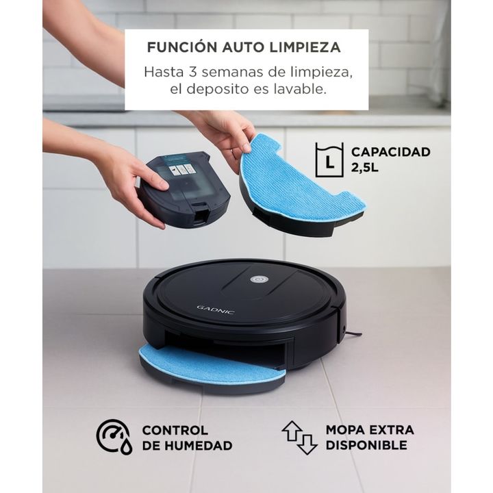 Aspiradora Trapeadora Robot Gadnic 5 Modos - Vista 5