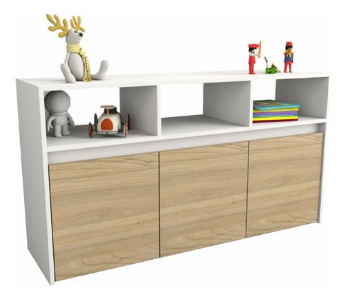 Juguetero Linea Home 3 Cajones Con Ruedas 3038 Olmo/Everest Tables - Vista 2