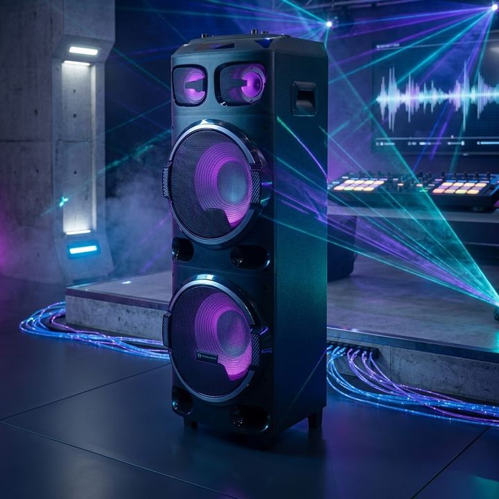 Parlante Bafle Potenciado Ken Brown Monsterbox 3 Vias Woofer Negro - Vista 6