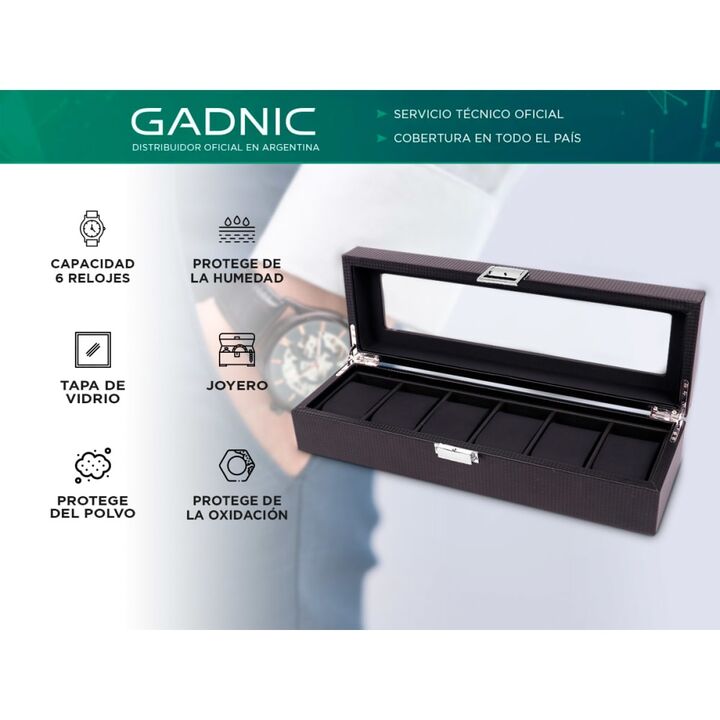 Estuche Organizador Gadnic AA954 de Relojes 6 Espacios - Vista 2