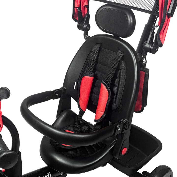 Triciclo multifuncional Infanti JY-T07B rojo - Vista 10