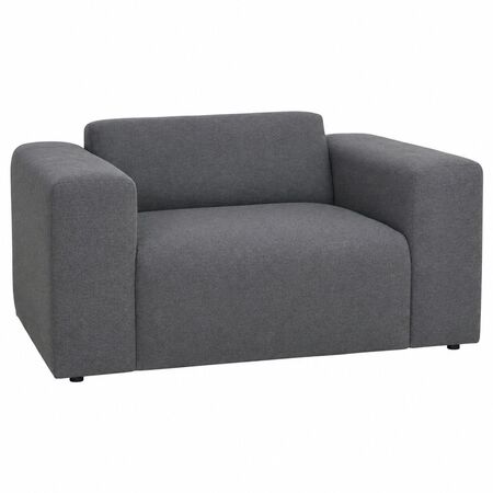 SILLON INDIVIDUAL MODERNO CON APOYABRAZOS COMDO TELA DE LINO ANTIMANCHAS GRIS 1 CUERPO