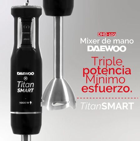Mixer Minipimer Daewoo Negro 1000w Con Accesorios