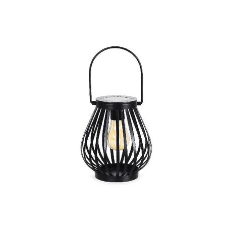 Lámpara de Mesa Solar de Hierro Negro 30.5cm ASE-6011