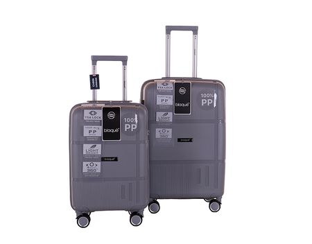 Set De 2 Valijas De Polipropileno Gris Blaque