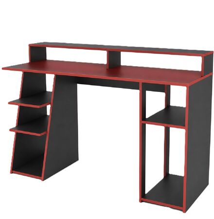 Escritorio Negro/Rojo Fiplasto Estilo Gamer ES0009