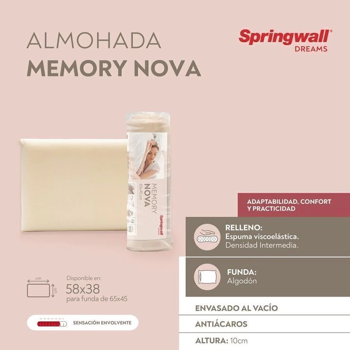 Almohada Springwall Dreams Memory Nova 60x40 - Vista 5
