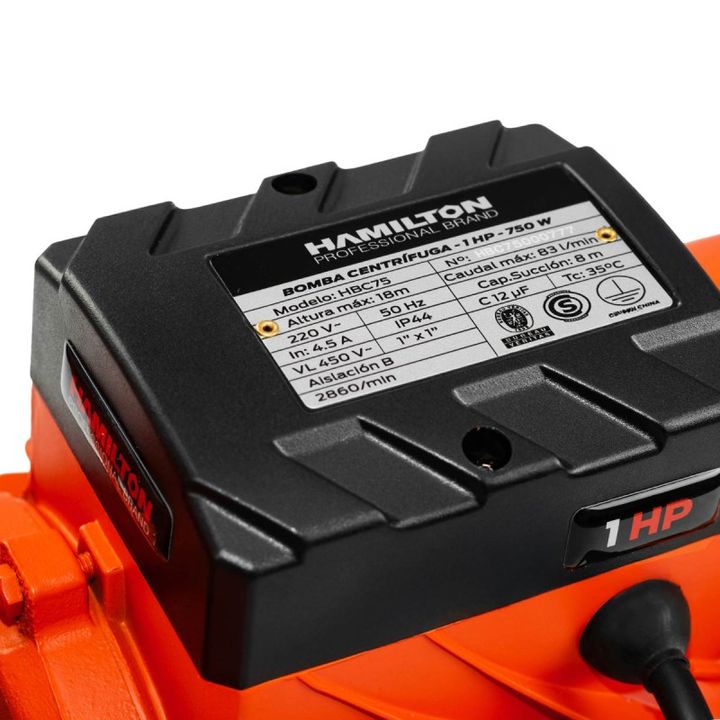 BOMBA CENTR+FUGA HBC75 220V 1HP HAMILTON - Vista 3