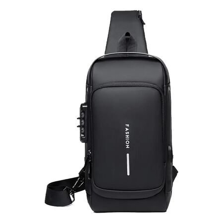 Mochila Cruzada Para Moto Harley Morral Bandolera Antirrobo Negro