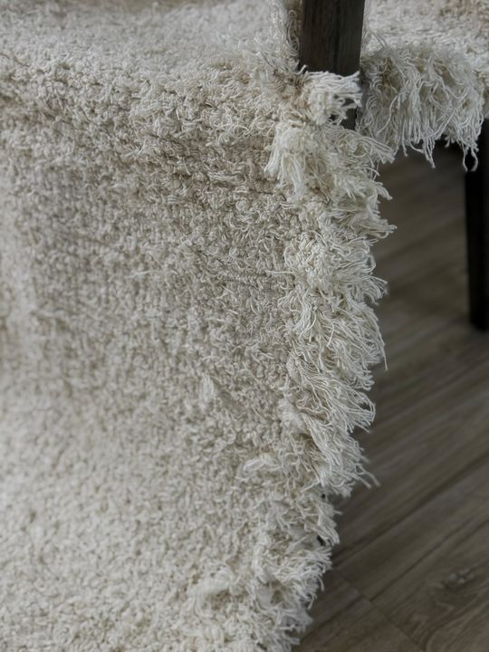 Alfombra tejida Blanca 200cm - Vista 2