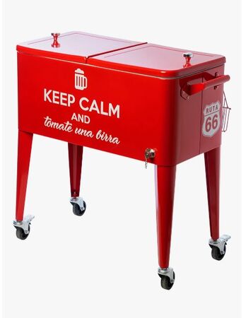 Heladera Conservadora 80lts Lusqtoff Lqh120201r Inox Retro Rojo