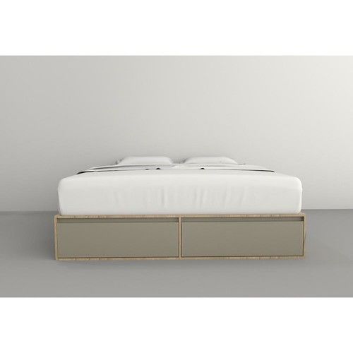 Box de Cama DS Home 2,00 m 4 Cajones 2 Puertas Olmo Gris 203x33x202 cm - Vista 3
