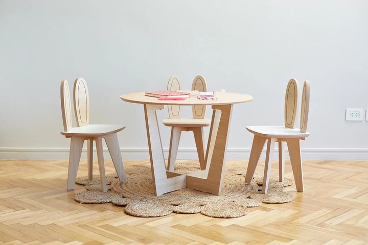 Combo Kids Milano Conejo Color Roble Y Blanco - Vista 1