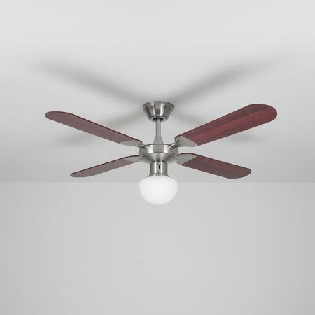 Ventilador Liliana Vthm214 Techo 4 Aspas De Madera Reversibles Con Luz