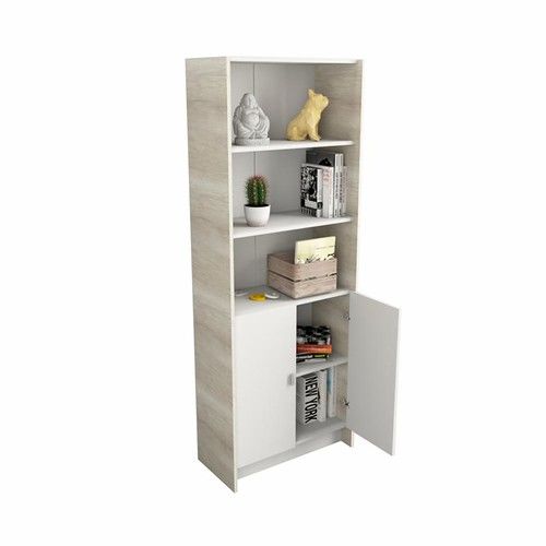 Estanteria Grande DS Home con Puerta Baja Blanco 70x180x34 cm - Vista 2