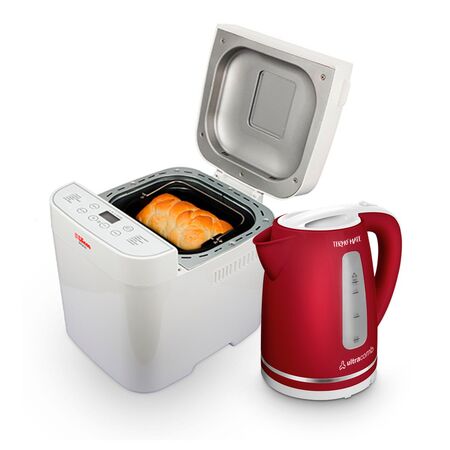 Combo Horno de Pan Liliana 600W 1kg + Pava Eléctrica Ultracomb 2200W 1.7L