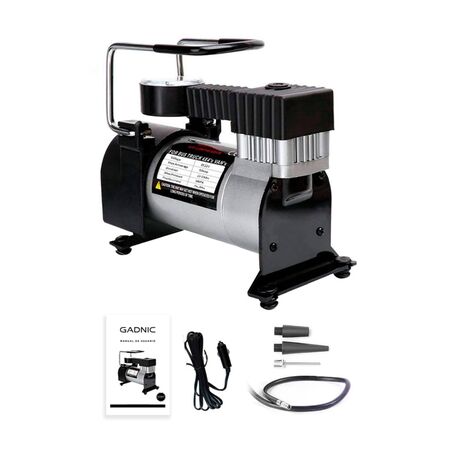 Compresor Para Auto 12v 150psi 35lt/min Portátil Con Manómetro