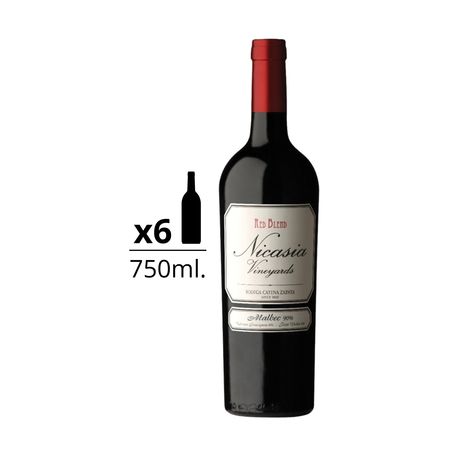 Vino Tinto Nicasia Vineyards Red Blend Malbec Caja x 6