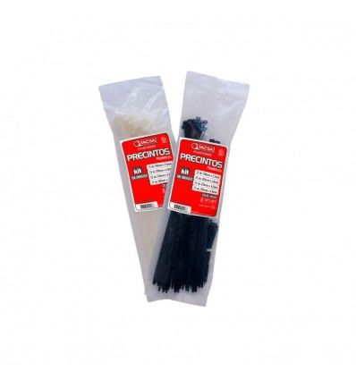 Precintos negros 7,6mm x 350mm x100u Tacsa