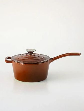 Cacerola Olla Apto Horno Con Mango Hierro Enlozado 18 Cm Moca