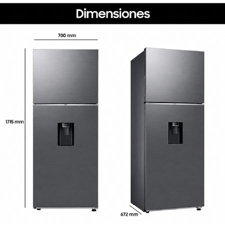 Heladera Samsung 384L No Frost Bespoke C/Dispenser RT38CG6720S9/B3