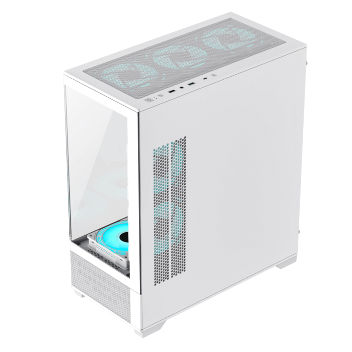 Gabinete Gamemax Vista aw 6Fan ARGB E-ATX Blanco - Vista 5