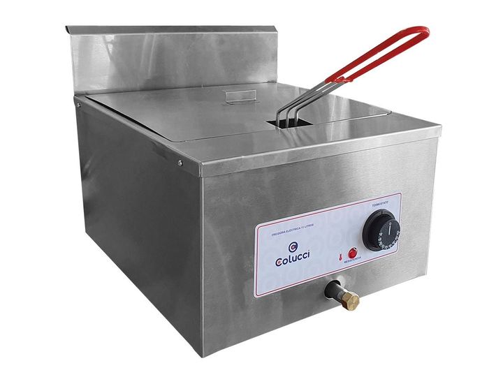 Freidora Electrica Acero Inox 11 Lts 3,2 Kw Colucci Plateado - Vista 2
