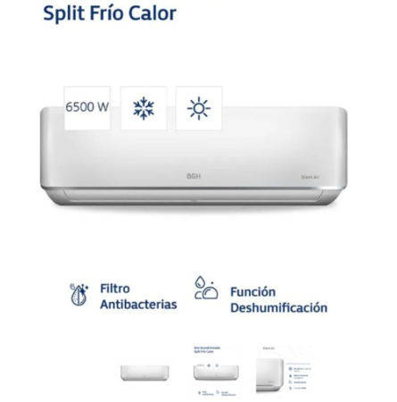 BGH SILENT AIRE ACONDICIONADO BS-65WCCR 6500W FR-CAL