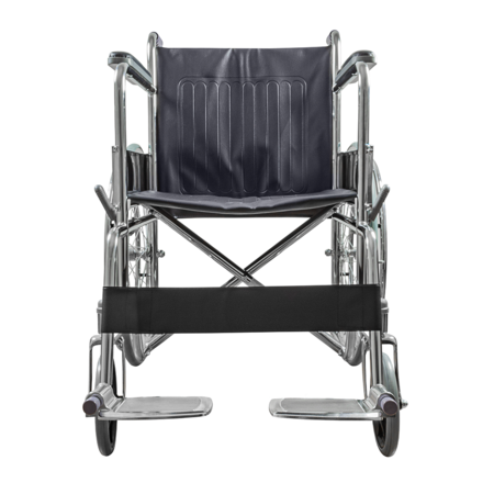 Silla De Ruedas Con Apoya Brazos Y Pedanas Fija Cromada