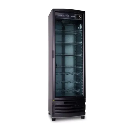 Exhibidora vertical Inelro 470lts negro