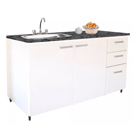 Bajo Mesada Platinum 1.40m.2 Puertas 3 Cajones Mod.3006|0