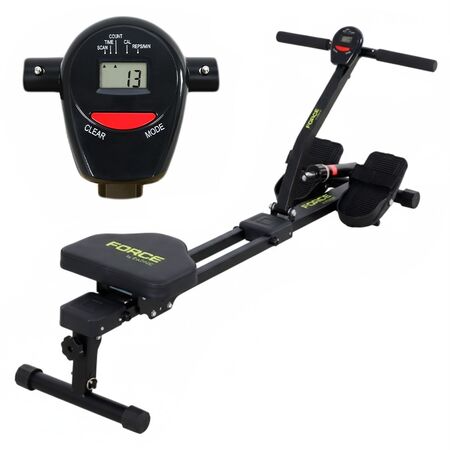 Maquina De Remo Force By Gadnic Plegable Resistencia Regulable Monitor Digital Pedales Antideslizantes