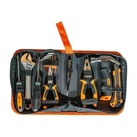 JUEGO KIT DE 9 HERRAMIENTAS BASICAS PARA EL HOGAR CON ESTUCHE