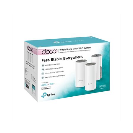 Sistema Mesh Tp-Link Deco E4 Pack 3 AC1200