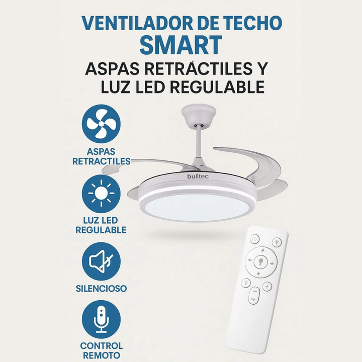 Ventilador Para Techo con Luz LED BULLTEC - Vista 2