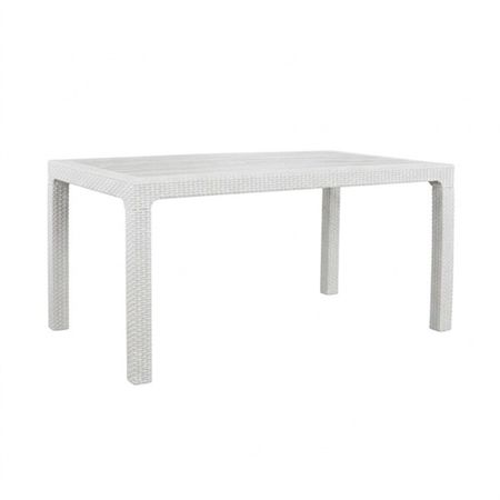 Mesa Rectangular Avelino 105/HK003 150X80 Regulable Blanco de Exterior