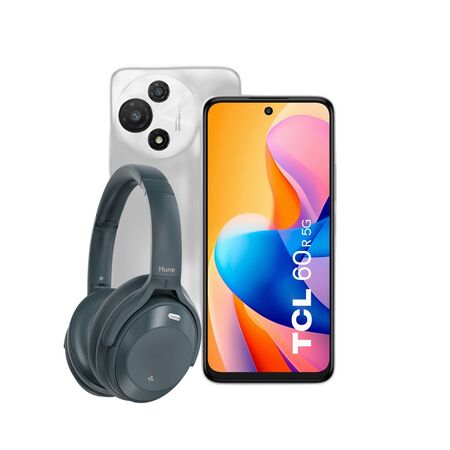 Combo TCL 60R 5G 8+128GB Pure White + Auriculares Vincha Hune Bluetooth
