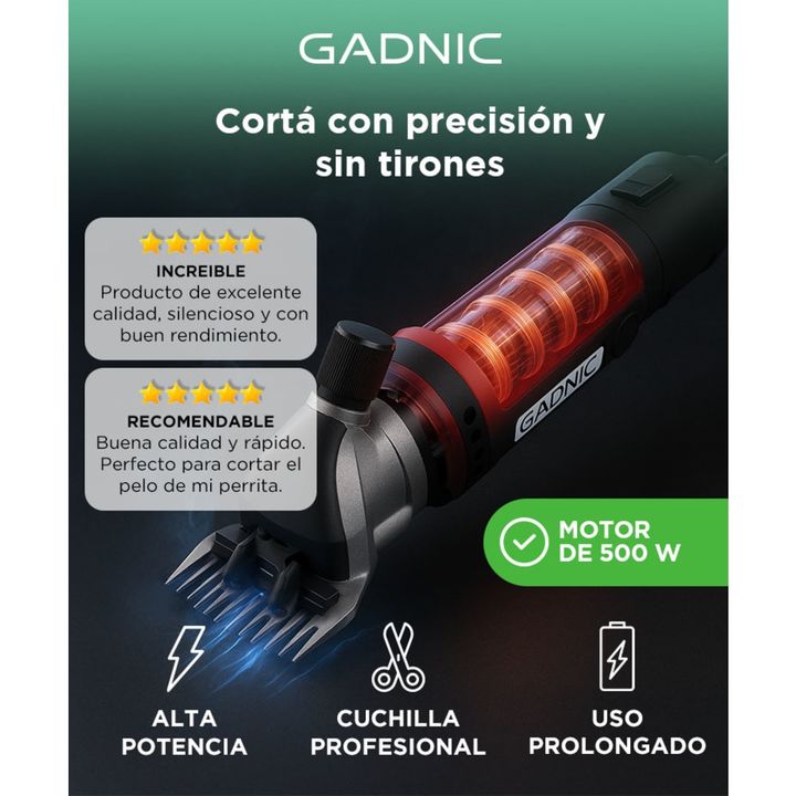 Esquiladora Gadnic S900 Dual Para Animales 500W + Cuchilla Adicional - Vista 2