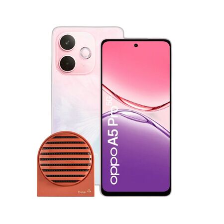 Combo Oppo A5 Pro 5G 8+256GB Pink + Parlante Hune 5W