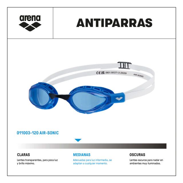 Antiparras Natación Arena Air Sonic Competición Blue Blue (120) - Vista 8