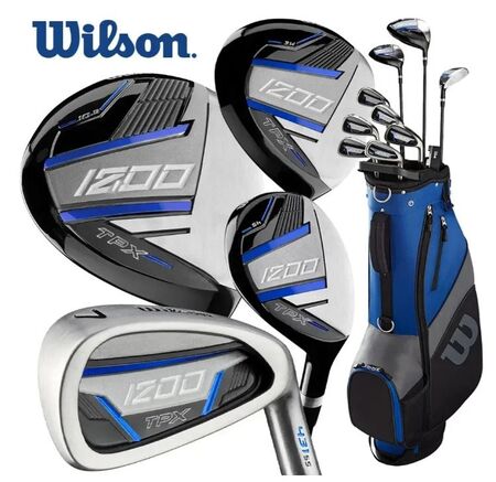 Set Completo Palos Golf Wilson Grafito Hombre 1200 TPX Azul																																																						45596																																																																																																																																									