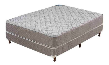 Conjunto Colchón y Sommier 2 Plazas Resortes Piero Genova