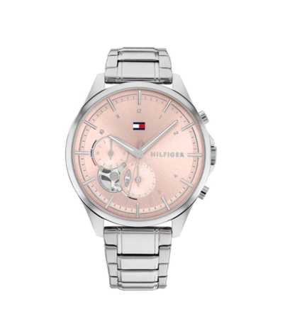 RELOJ ANALÓGICO TOMMY HILFIGER - CUARZO PLATEADO Y ROSA (RTH0601)