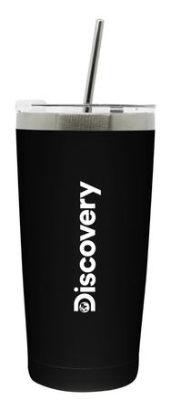Vaso Discovery Térmico Acero Inox Con Tapa + Sorbete Metal