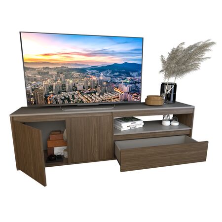 Rack Tv 1.75 Mts Linea Terrae Tables Cod: 4028 Nogal y Gris