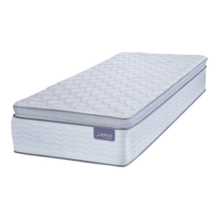 Colchón Resortes 1 Plaza Inducol April con Pillow 80x190x24 110kg  