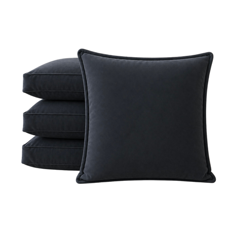 Pack x4 Almohadones Pana Sillon 50x50 Gris oscuro