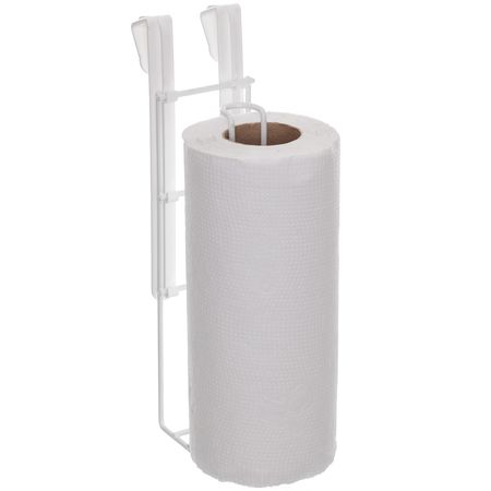 Portarollo Papel Cocina Soporte regulable para Estante Metaltru Blanco