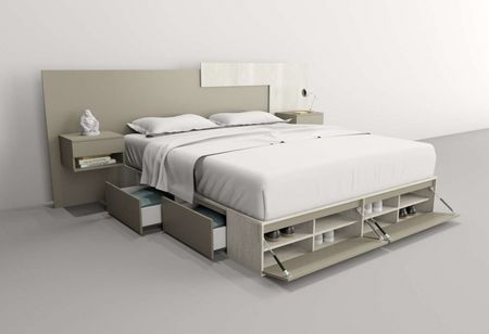 Box 1,80m 4 Cajones 2 Puertas Nevado Gris C. Tables