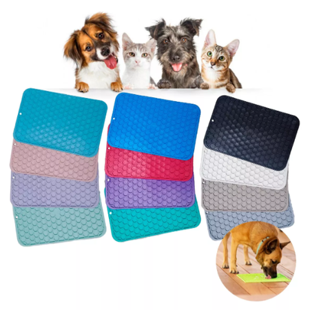 Alfombra De Lamer Antiestrés Perros Y Gatos Silicona CELESTE